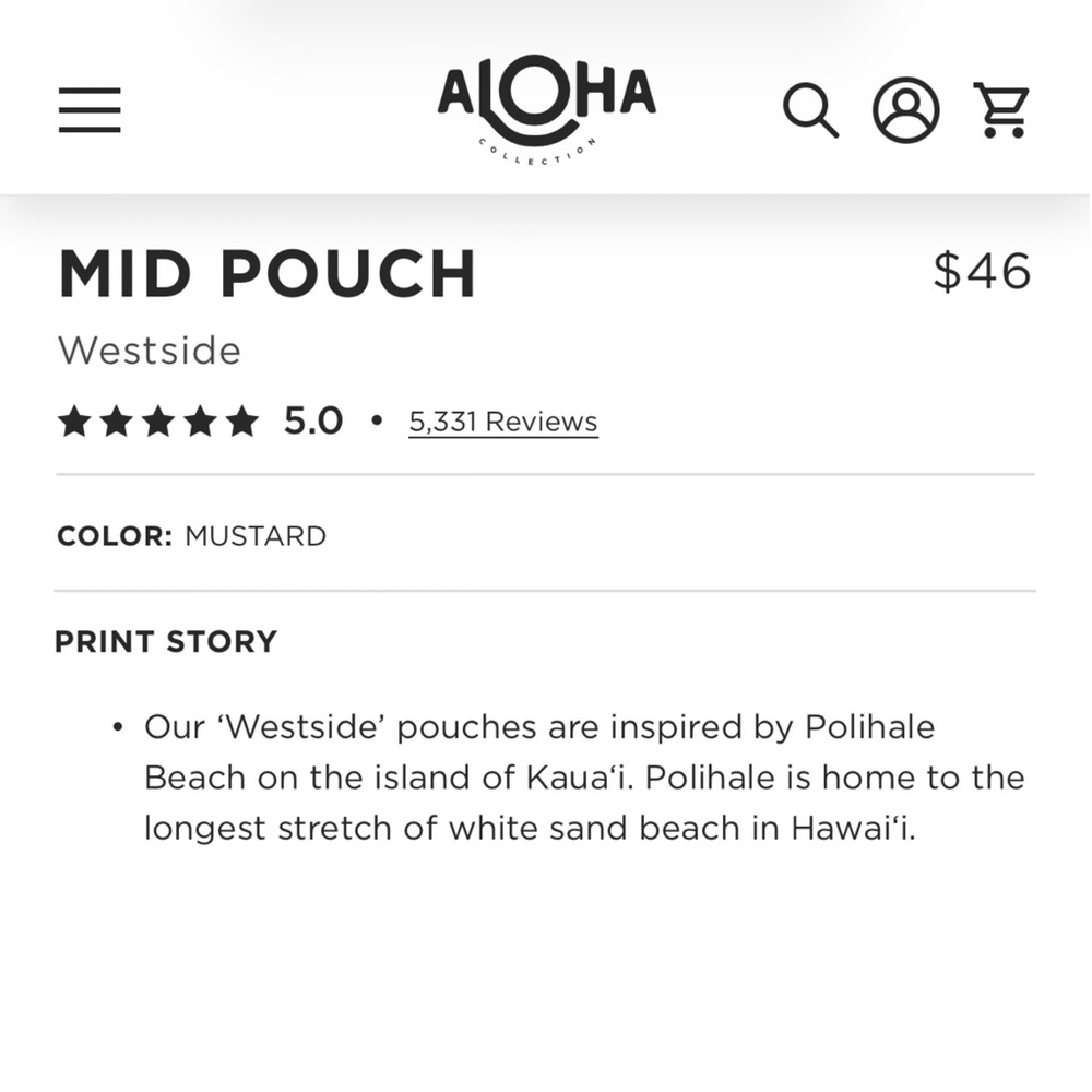 ALOHA Collection Mid Pouch - Picture 4 of 7